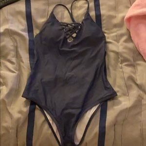 navy blue one piece